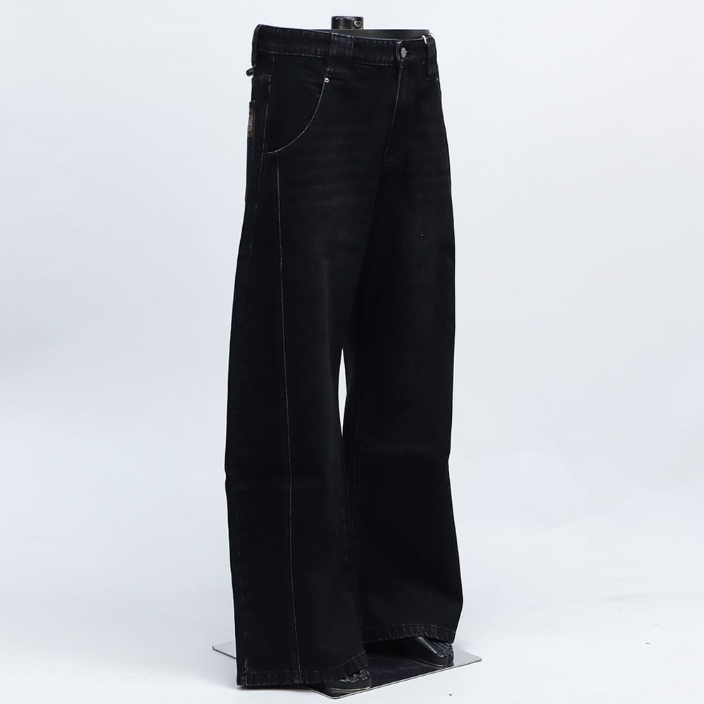 Barrel Jeans –Black Light Grey Wash (Preorder)