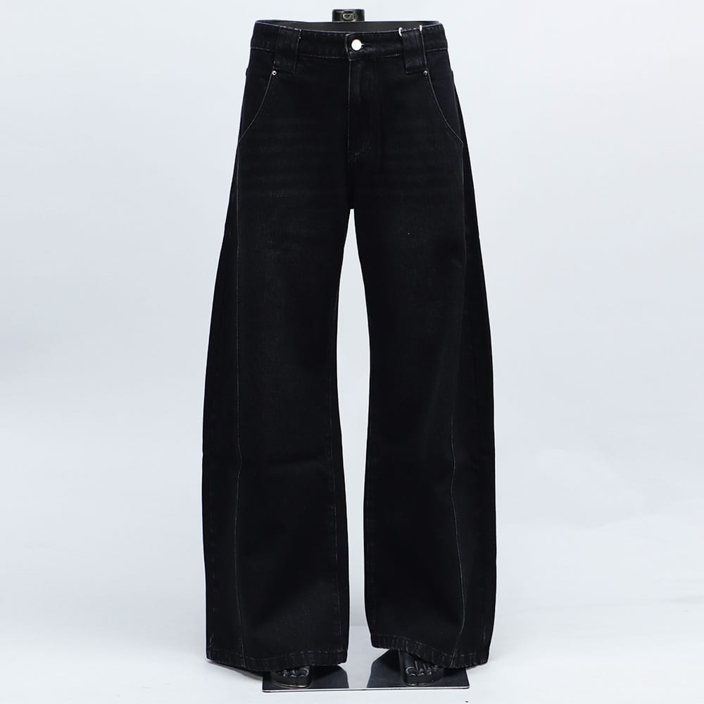Barrel Jeans –Black Light Grey Wash (Preorder)