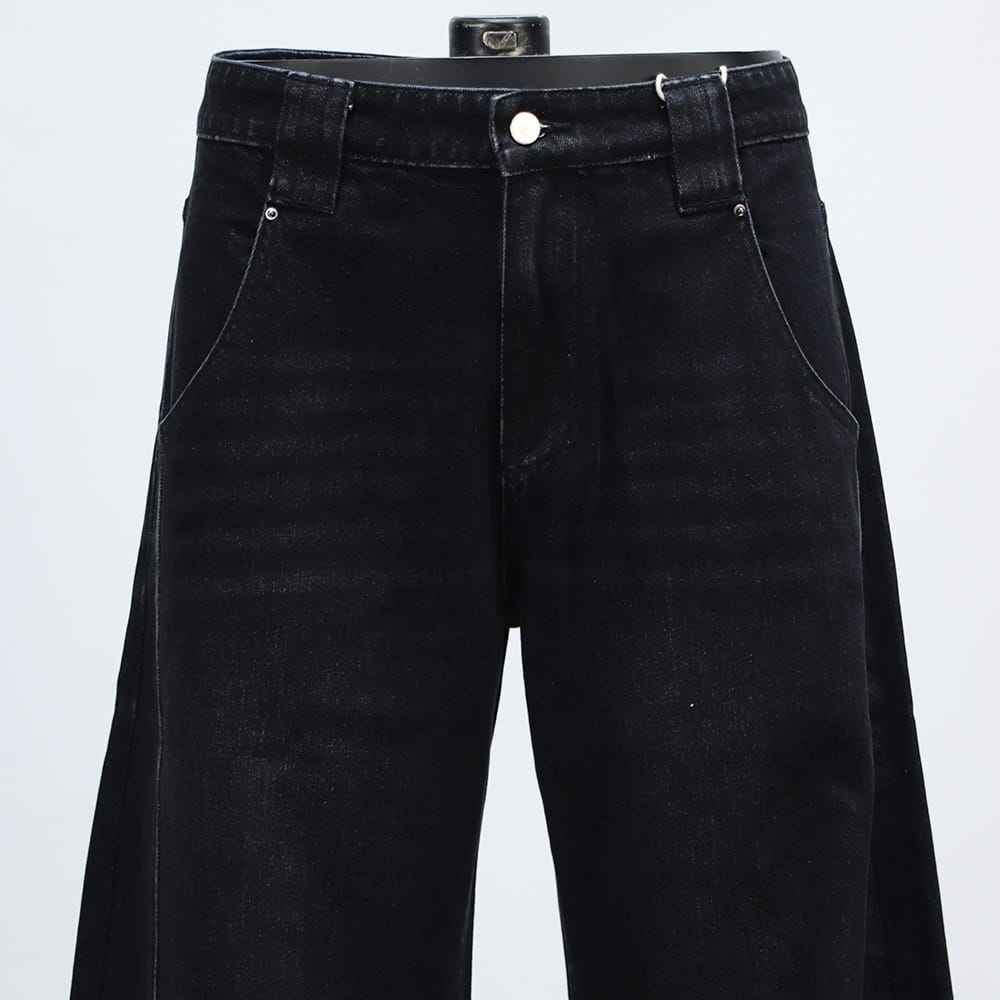 Barrel Jeans –Black Light Grey Wash (Preorder)
