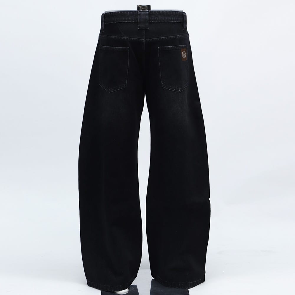Barrel Jeans –Black Light Grey Wash (Preorder)